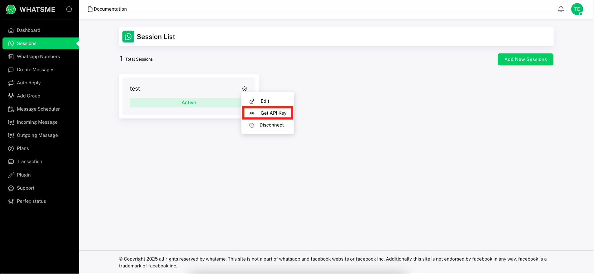 create api token step two
