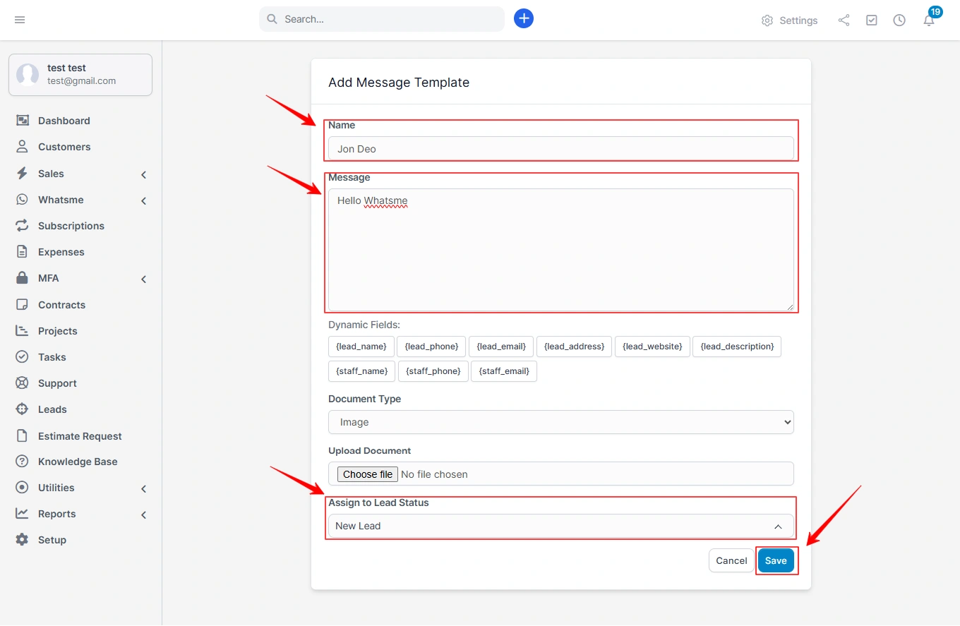 Add Message Templates