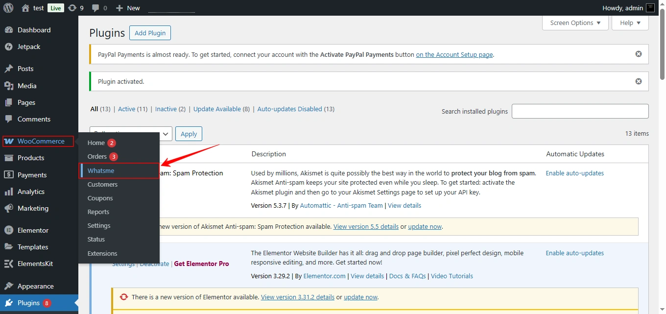 Enter API Key & Assign Staff